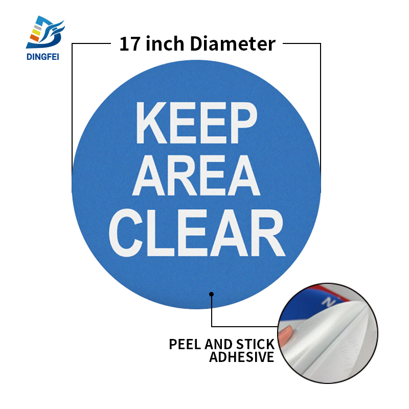 Keep Area Clear Reflective Floor Sticker - 